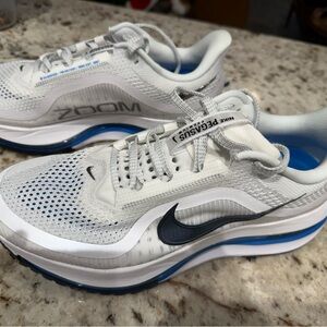 Nike Zoom Pegasus Premium White and blue Running Shoes